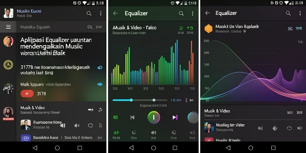Antarmuka aplikasi Equalizer 3178 dengan pengaturan suara yang lengkap.
