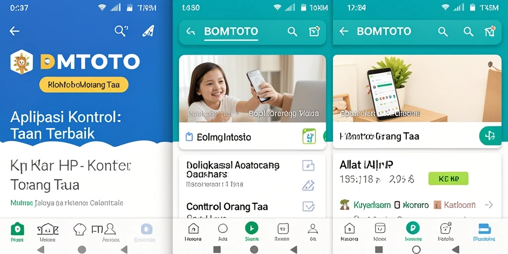 Tampilan antarmuka utama BOMTOTO untuk kontrol orang tua.