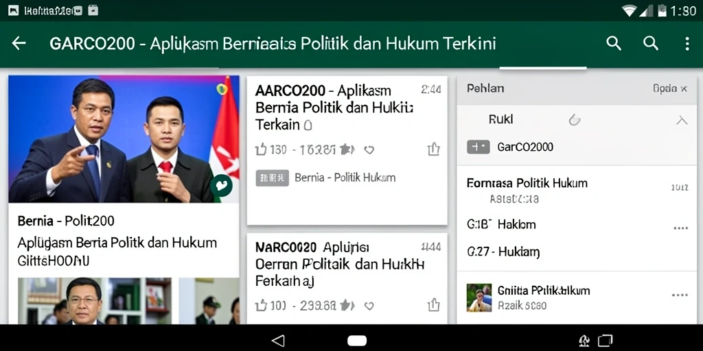 Tampilan antarmuka aplikasi GARCO200 yang informatif dan mudah digunakan.