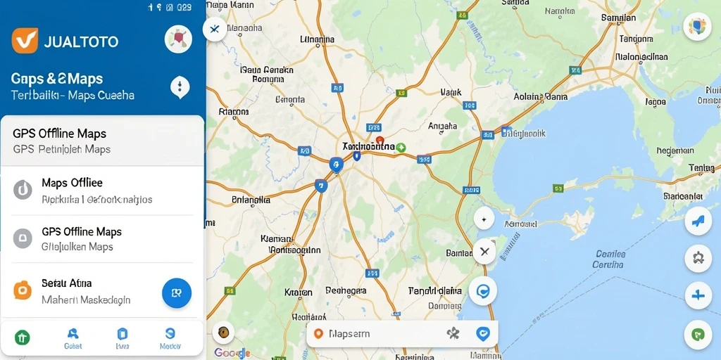 Antarmuka JUALTOTO yang intuitif untuk navigasi GPS Offline.