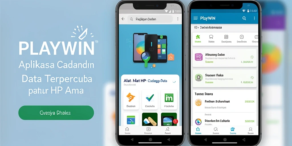 Tampilan antarmuka dari PLAYWIN saat melakukan cadangan data.