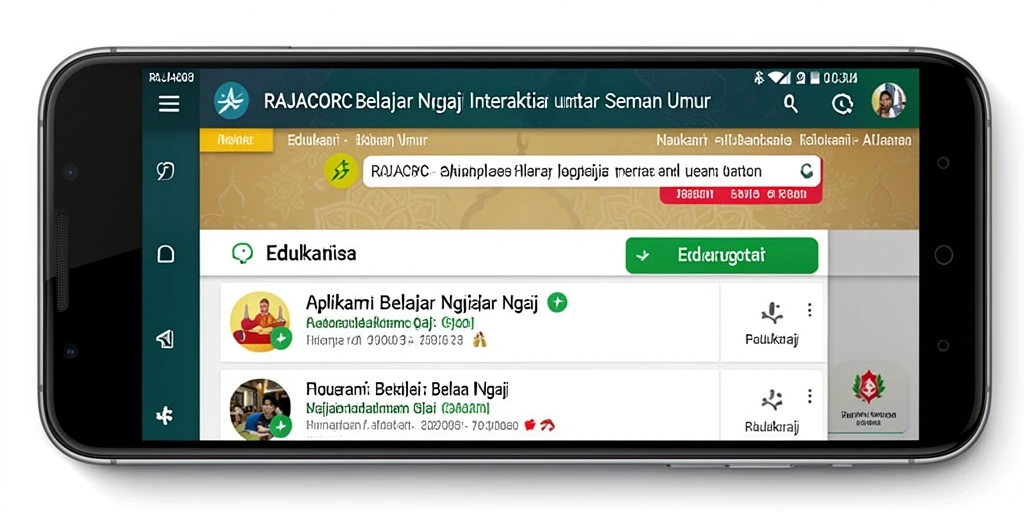 Antarmuka aplikasi RAJACORC yang interaktif dan memudahkan belajar ngaji.