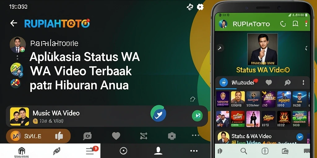 Tampilan utama RUPIAHTOTO dengan berbagai pilihan status video.