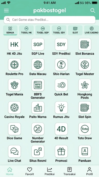 Tampilan katalog aplikasi pakbostogel